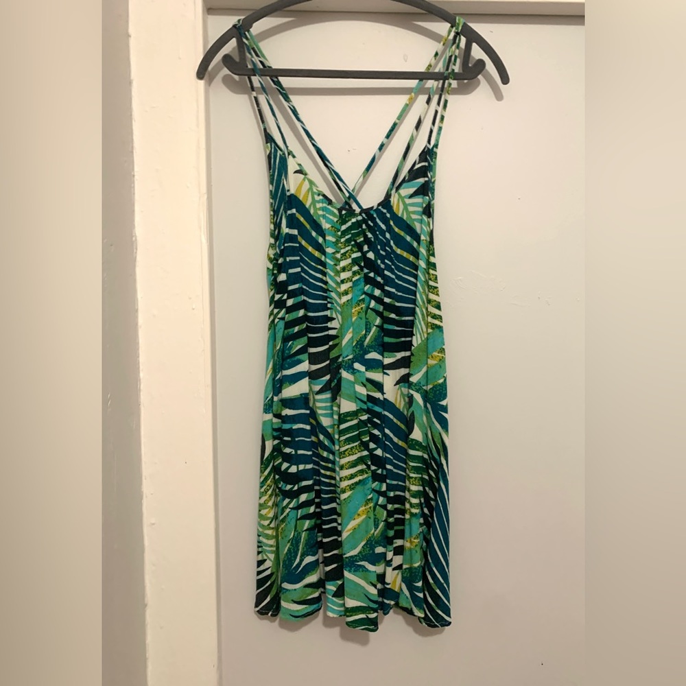 Roxy Tropical Green Palm Sundress